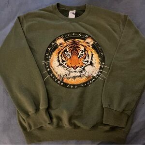 🚫 S O L D 🚫 SAN DIEGO ZOO SAFARI PARK Tigers Head Graphic Crewneck Sweatshirt